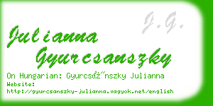 julianna gyurcsanszky business card